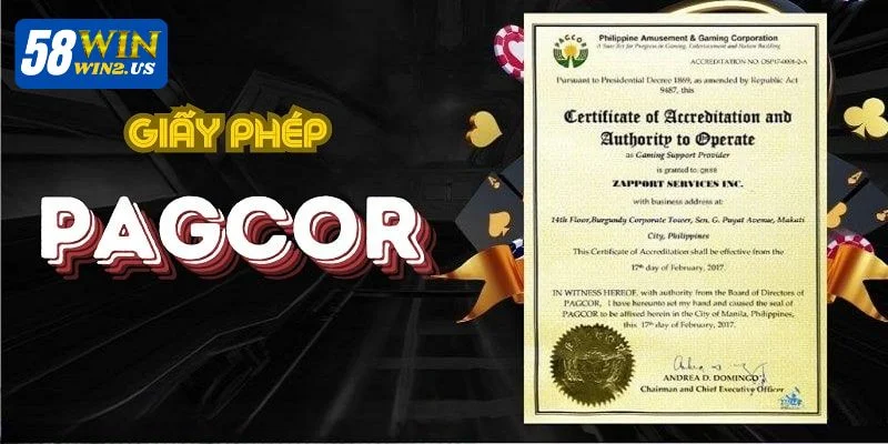 Giải đáp câu hỏi nhà cái 58WIN có giấy phép không được chứng minh bởi PAGCOR.