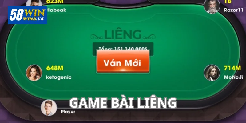 Game Bài 58WIN - Chinh Phục Kho Trò Chơi Siêu Đẳng Cấp Game bài Liêng với luật dễ đánh.