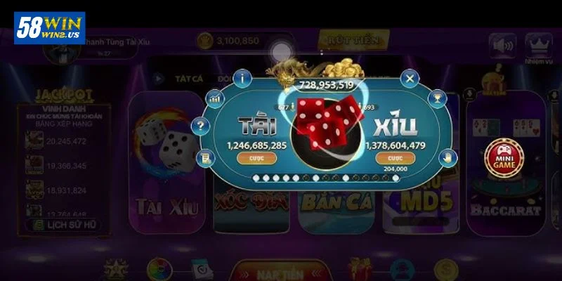 Game Tài Xỉu 58WIN là sảnh chơi được hàng triệu bet thủ yêu thích.
